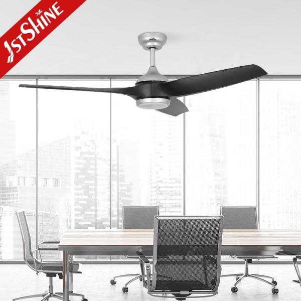 Moderno 52 polegadas ABS preto lâminas de alto volume de ar ventilador de teto remoto com fonte de luz LED