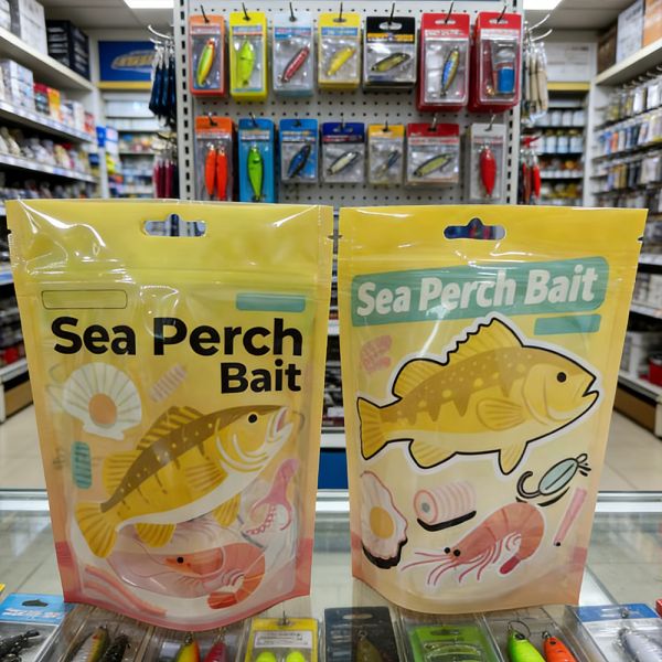 Feed Fish Bait Packaging Bag Food Grade ECO Plastic Packaging Powder Granular Live Anti Life Bait Mylar Bag Customized Logo