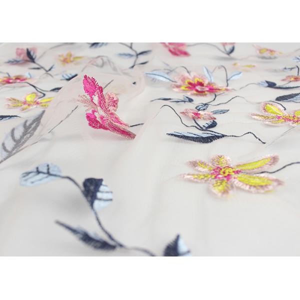 120 см вышило флористической Мулти покрашенной марле ткани шнурка для фабрики одежды