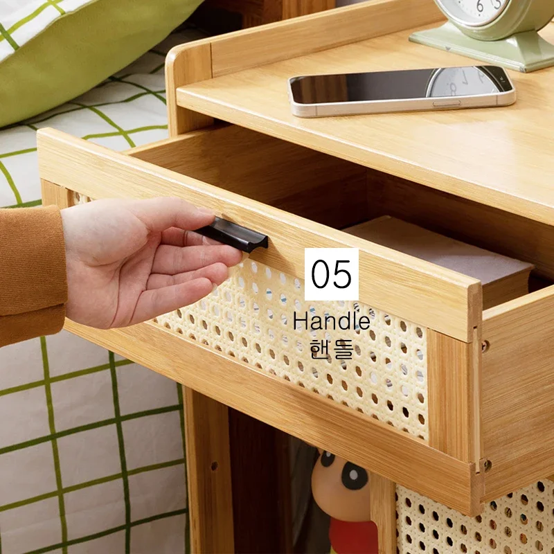 Nightstand Modern End Table with Drawer, Bedside Open Storage for Bedroom