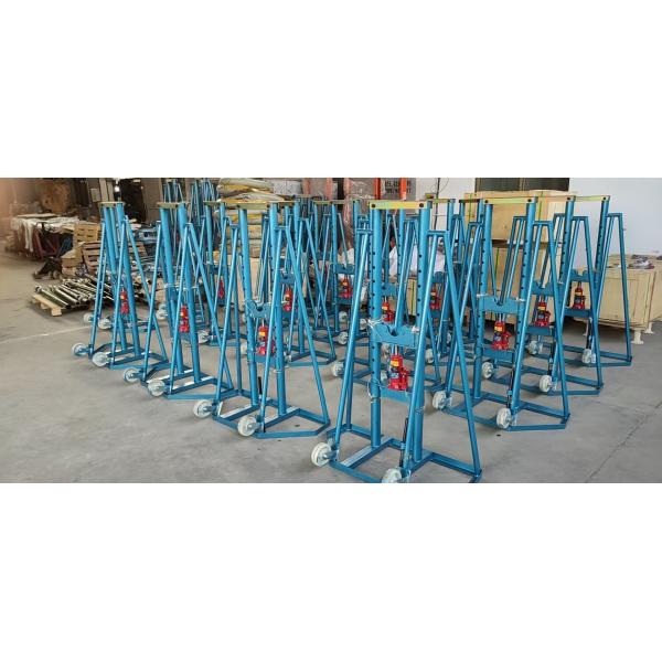 5 Ton Hydraulic Cable Drum Jack Stand with 1.5 Meters Lifting Height and 5000 kg Capacity for Overhead and Underground Cable Installation