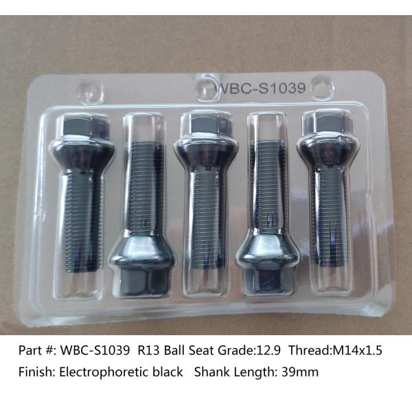 Shank 42mm Grade 12.9 M14x1.5 Extended Wheel Bolts For VW & AUDI