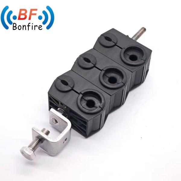 Customized 5-7mm 13-14mm Three Holes Hook Type Feeder Clamps Self Locking Cable Clamp