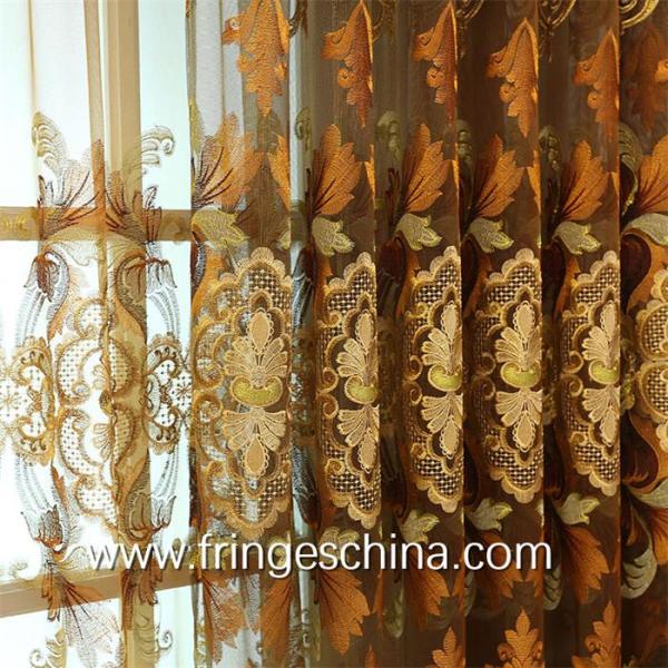 European Style Home Textile Blackout Jacquard Embroidery Window Curtain