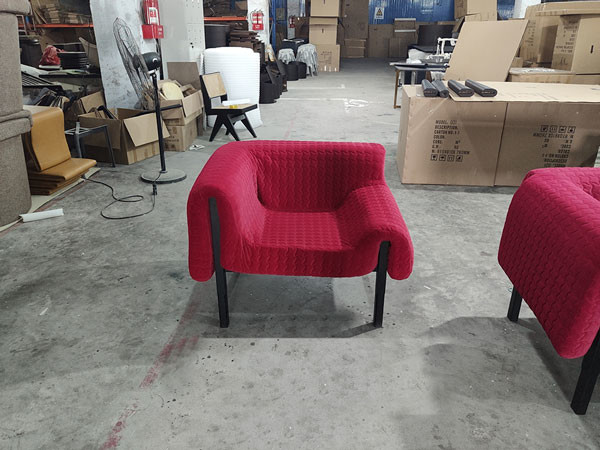 Кресла Seater объятия одного кресла Seater акцента синь одиночного кожаная красная розовая