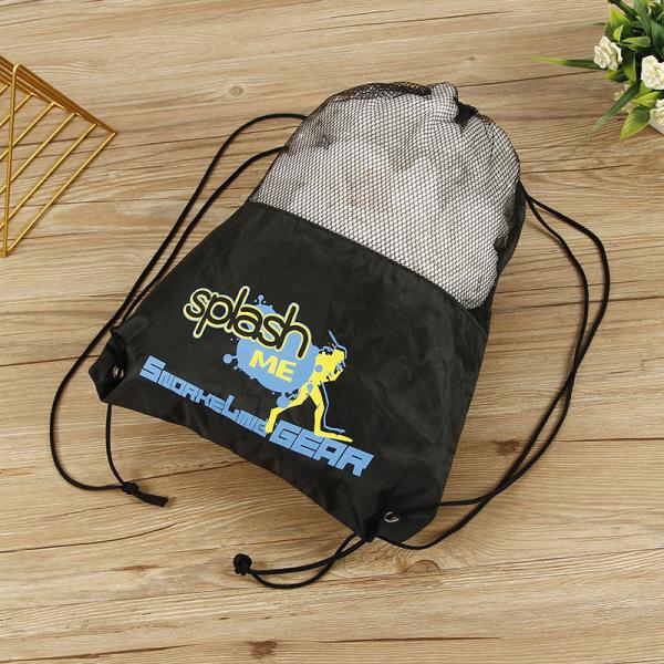 Mesh Polyester Gift Drawstring Bag Recycled Nylon Polyester for Reusable Sport Bags
