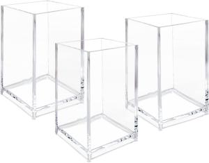 Clear Versatile Acrylic Holder Acrylic Desk Organizer Pencil And Pen For Office