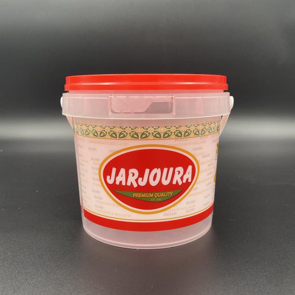 ビスケットの小さい円形の食品等級はふたが付いているプラスティック容器をバケツでくむ
