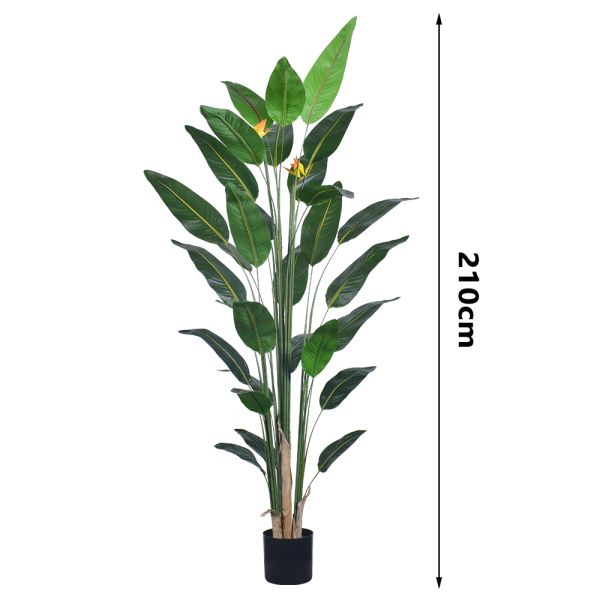 Haihong Factory Wholesale Plastic Decorative Plants 4ft 6ft Bird of Paradise Artificial Plant for  Cafe Shop Decoration
