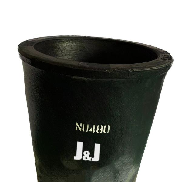 Capacity 1 - 100kg Silicon Carbide Graphite Crucible Induction Heating Straight Cylindrical