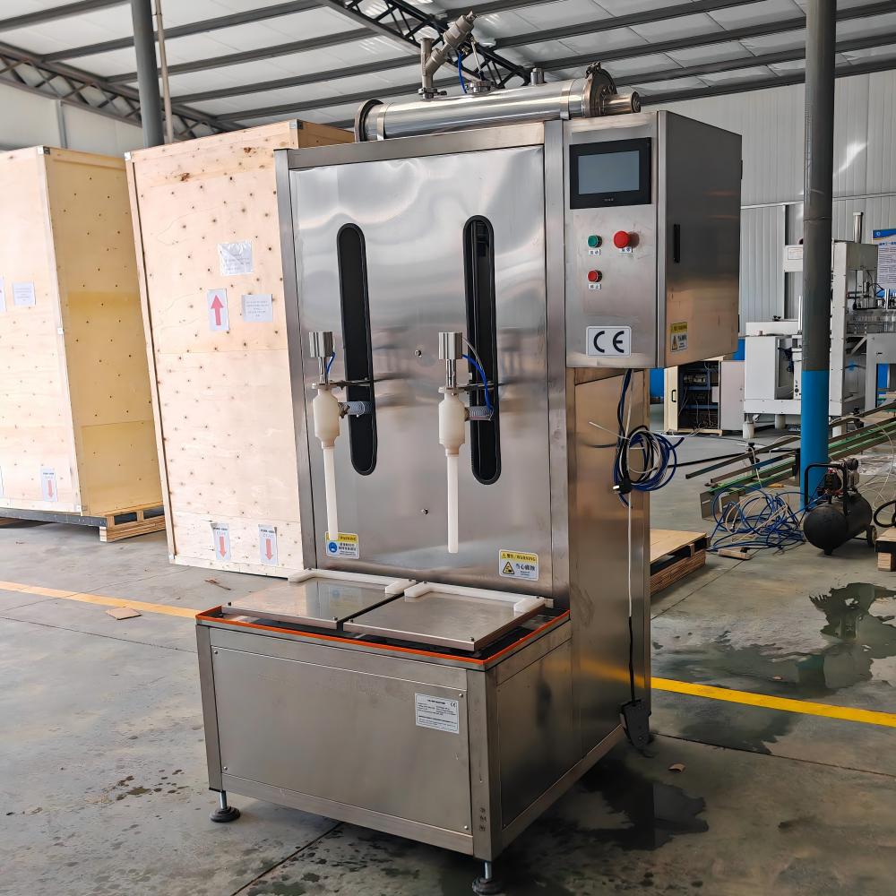 High Viscosity Liquid Semi Automatic 5kg Weighing Filling Pump Machine for Beverage & Pure Water Big Oil Bottle 4 Nozzles