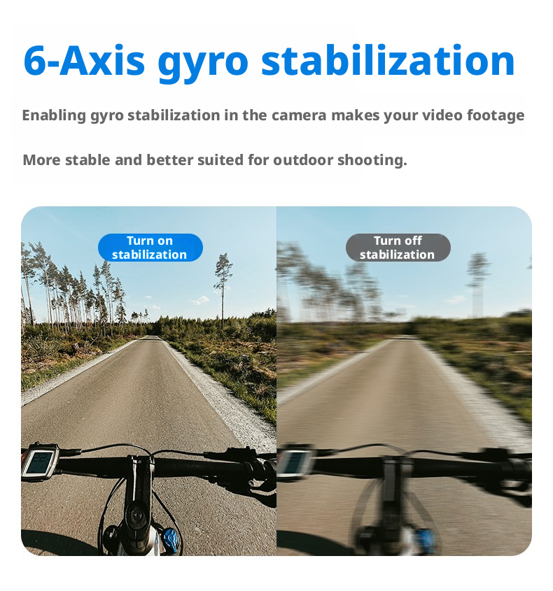 DLC 30M Depth Waterproof 6 Axis Gyro Stabilization Action Cam Dual Selfie Screen WiFi Mobile Control Outdoor Sports Camera