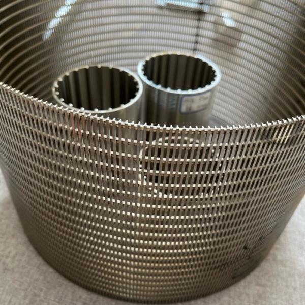 Flat Filter Stainless Steel Wedge Wire Mesh For Vibrating Sieve Rectangle Hole