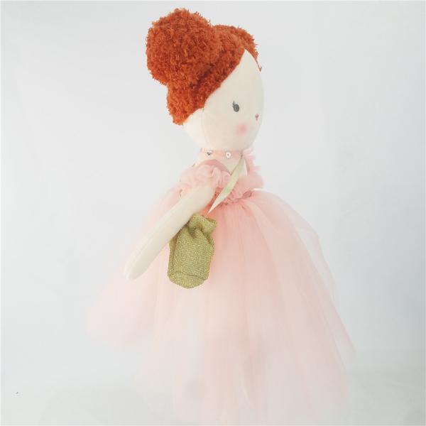 PP Cotton Stuffed Toys Soft Fabric To Create Chinese Suit Girl