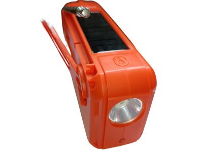 Alarme de emergência de rádio-SOS de manivela solar Frequências de rádio AM/FM/WB Carregamento USB