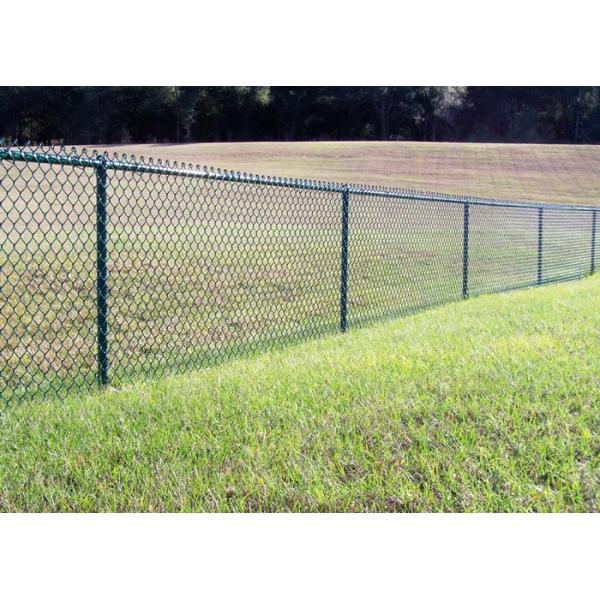 Plastic Coated Chain Link Fence Mesh / Heavy Duty Chain Link Fencing