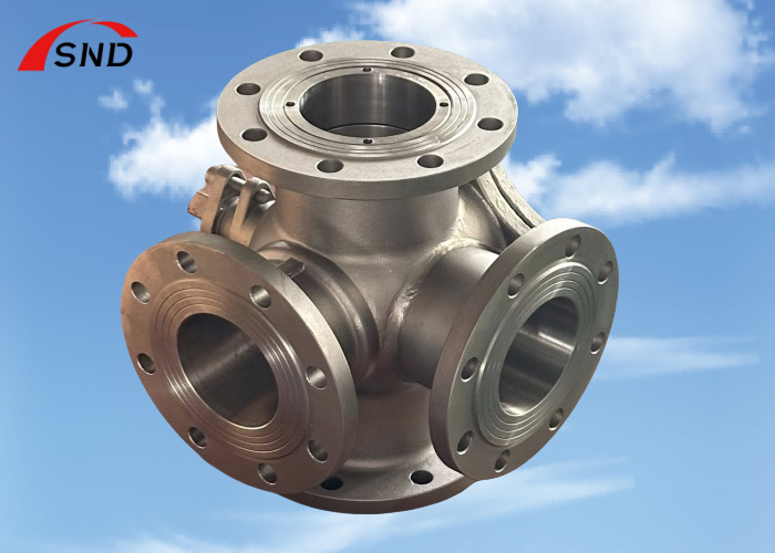 CF8 Stainless Steel Three-Way Ball Valve DN100 PN16 with Flanged Connection and 18 Months Warranty