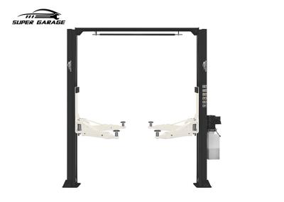 Clear Floor 2 Post Automotive Lift Car Hoist Bilateral Manual Release