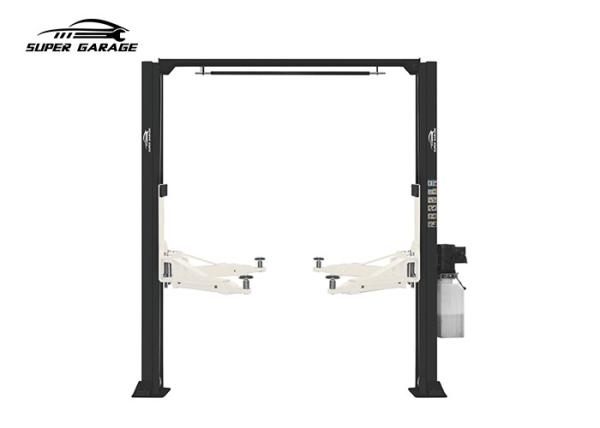 Clear Floor 2 Post Automotive Lift Car Hoist Bilateral Manual Release