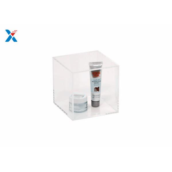 Square Acrylic Packaging Box 4 / 12 Inch 5 Sided Clear Acrylic Gift Boxes