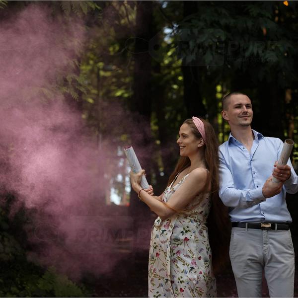 60cm Gender Reveal Confetti Cannon Popper Smoke Powder Confetti Sticks for Party Supplies