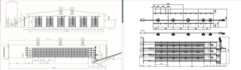 4 Tier H Type 12000 Capacity Fully Automatic Pullet Cage for Broiler Chicken Farming