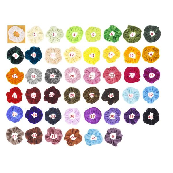 Warrens 11*5CM Large Velvet Hair Scrunchies Packed In Opp Bag