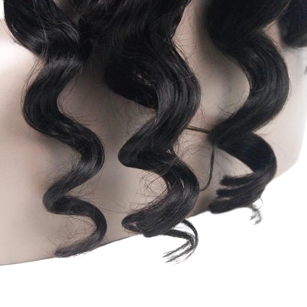 Attractive Cambodian Lace Front Human Hair Wigs Loose Wave Full Cuticle Aligned