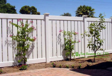 White vinyl semi privacy fence, Vinyl Pool Fencing, Vinyl Garden Fence Panels