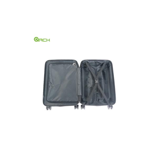 ABS Hard Sided Luggage with front pocket and double spinner Wheels