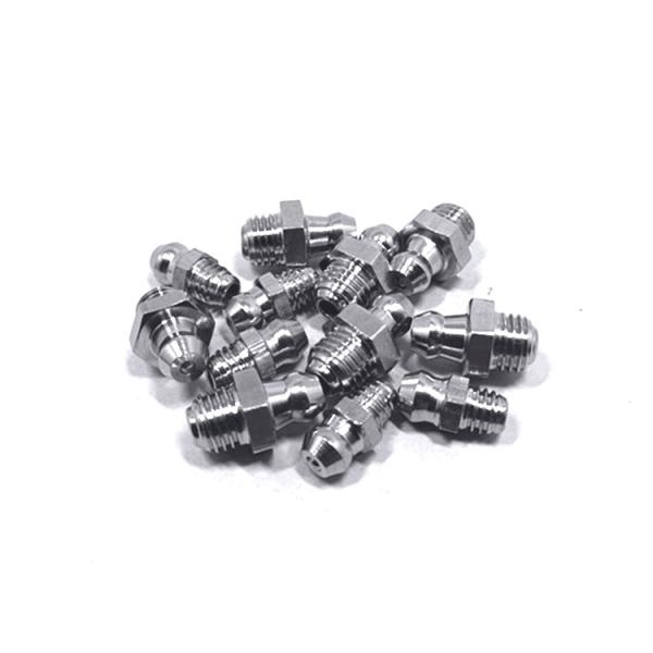 M12 Threaded Grease Nipple Fittings Straight Hydraulic Stainless Steel For Cars