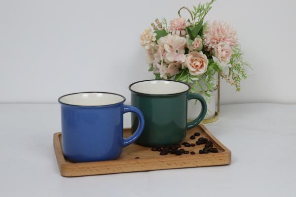 90cc Mug Imitation Enamel Cup Espresso Coffee Mug Ceramic drinkware for home use