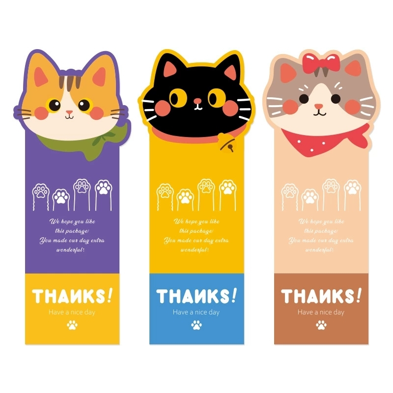 Packaging Sealing Labels With Cute Cartoon Cat Designs For E-Commerce Boxes