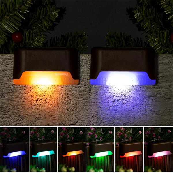 Multicolor Variable IP65 Outdoor Solar Spot Lights Landscape Fence Lighting