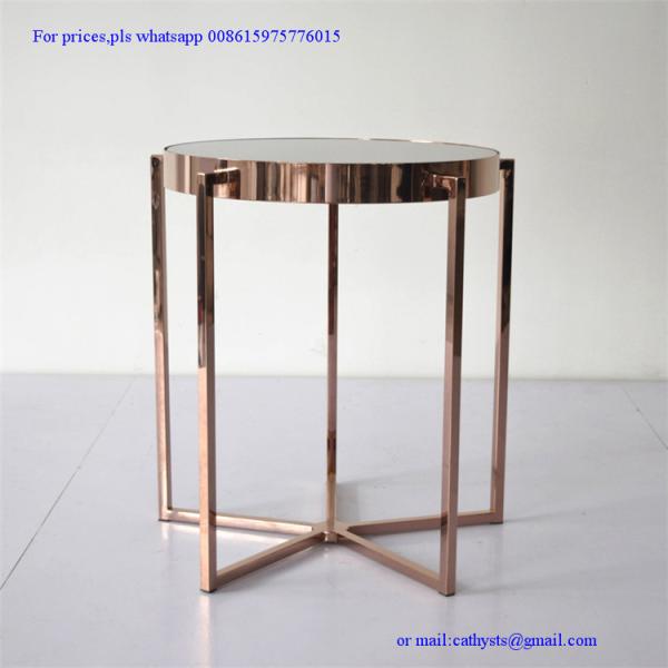 modern furniture brushed stainless steel metal coffee table and chairs for restaurant