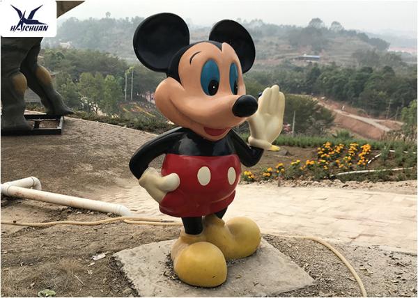 Cartoon Life Size Fiberglass Statues Lovely Park Decoration Mickey Mouse Statues