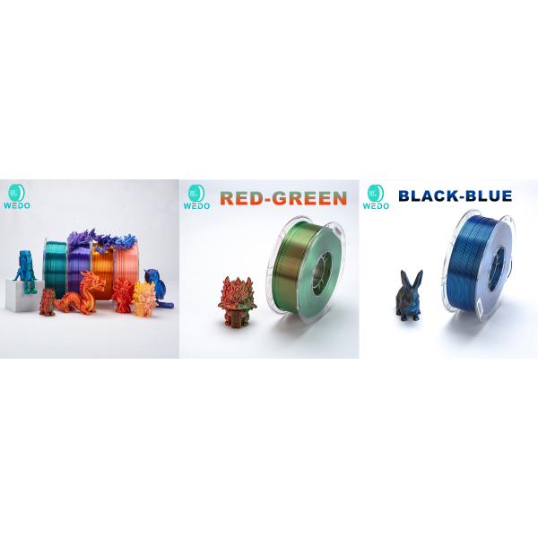 1.75mm Silk Single Color PLA 3D Printing Filaments Durable Long-Lasting