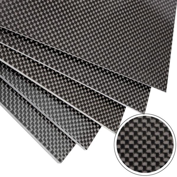 High Quality 1000 mm x 1000 mm x 1.5 mm Thick Carbon Fiber Plate