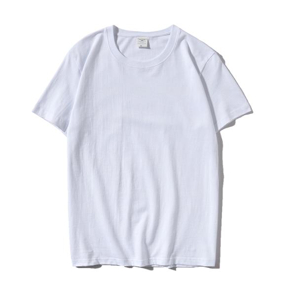 Short Sleeve Round Neck Men'S Blank T Shirt 100% Plain White T Shirt Cotton