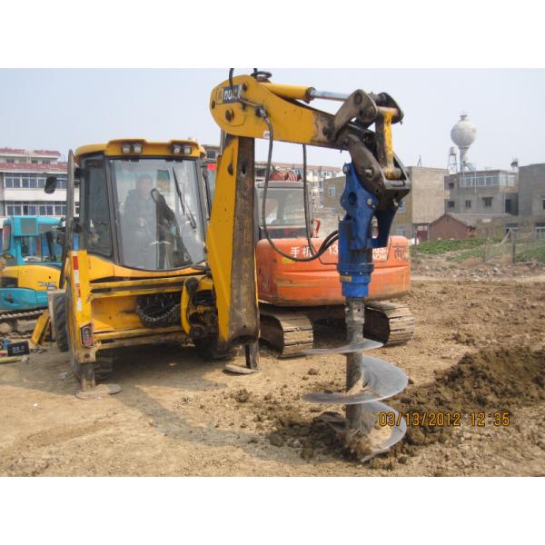 Skidsteer Attachments Weight 6T Hydraulic Earth Auger Excavator Digger Machine 75mm Square