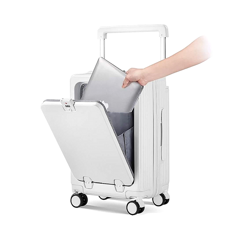 Wide-Handle Expandable Suitcase