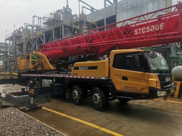 2021 SANY STC500E 50T grúa de camión de segunda mano de 5 secciones