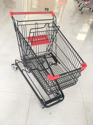 125 L Supermarket Shopping Trolley With 4 Swivel Flat Casters , 941 X 562 X 1001mm