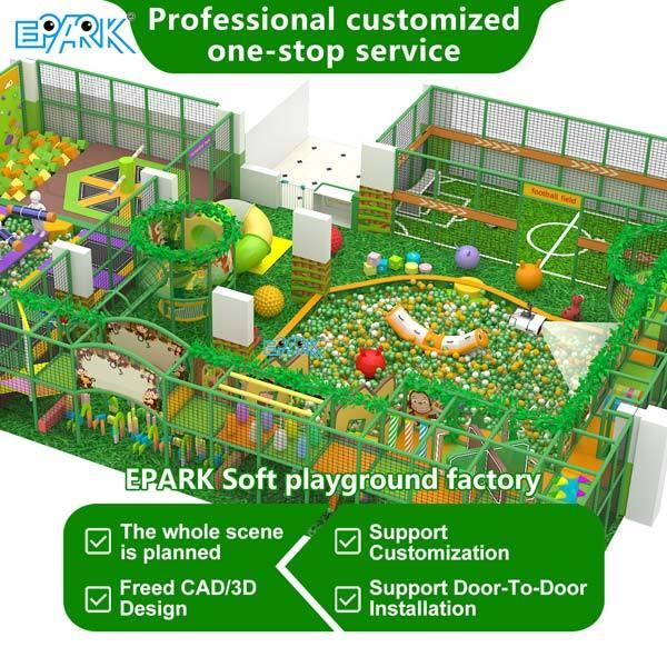 Soft Playland Children's Grassland Theme Commercial Indoor Playground Party Soft Playground Park