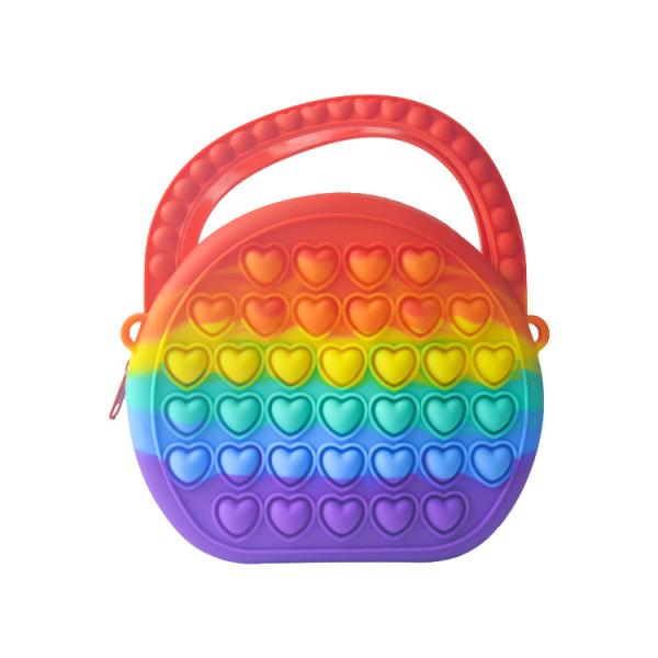 Push Bubble Girls Pop Shoulder Bag , Relieve Stress Pop Fidget Purse