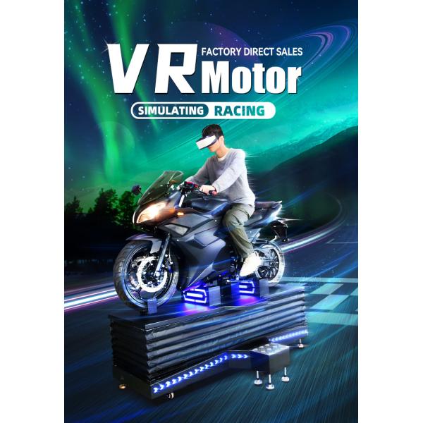 Полный мотоцикл движения VR участвуя в гонке игры имитатора для крытой спортивной площадки