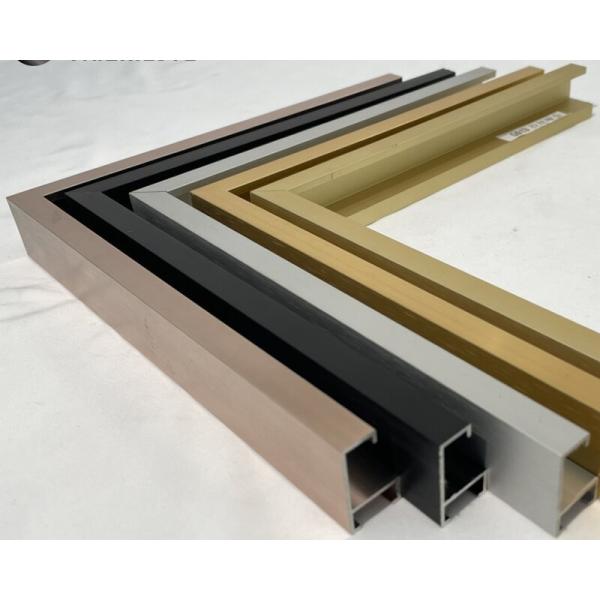25mm Side Height Bend Mirror in Bright Gold Aluminum Alloy for Living/Bath Room Decor