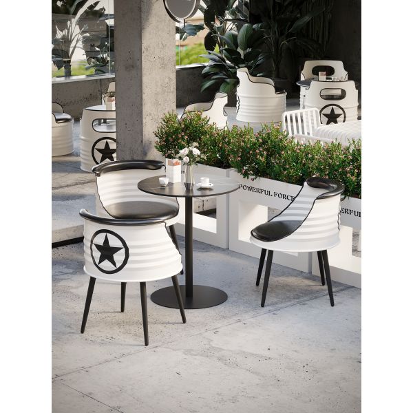 Premium Industrial Style Table Chairs Combination For Restaurant Milk Dessert