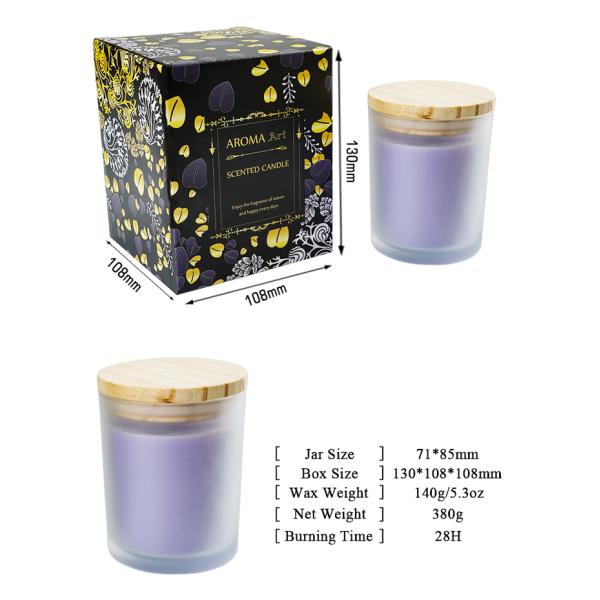 Large Pillar Glass Jar Scented Candle Scented Soy Wax Candles For Meditation Gift