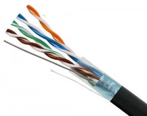 FTP CAT5E Network Cable 4 Pairs 24 AWG Solid Copper PVC Jacket for Ethernet